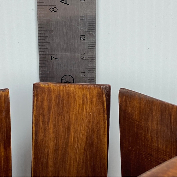 Wooden Table Top Planter Set Handmade Stands Hold 4 inch Round Pots - Picture 7 of 9